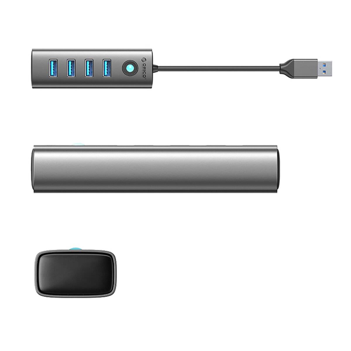 Hub Orico PDD4U-U3 4x USB-A 3.0 - grau