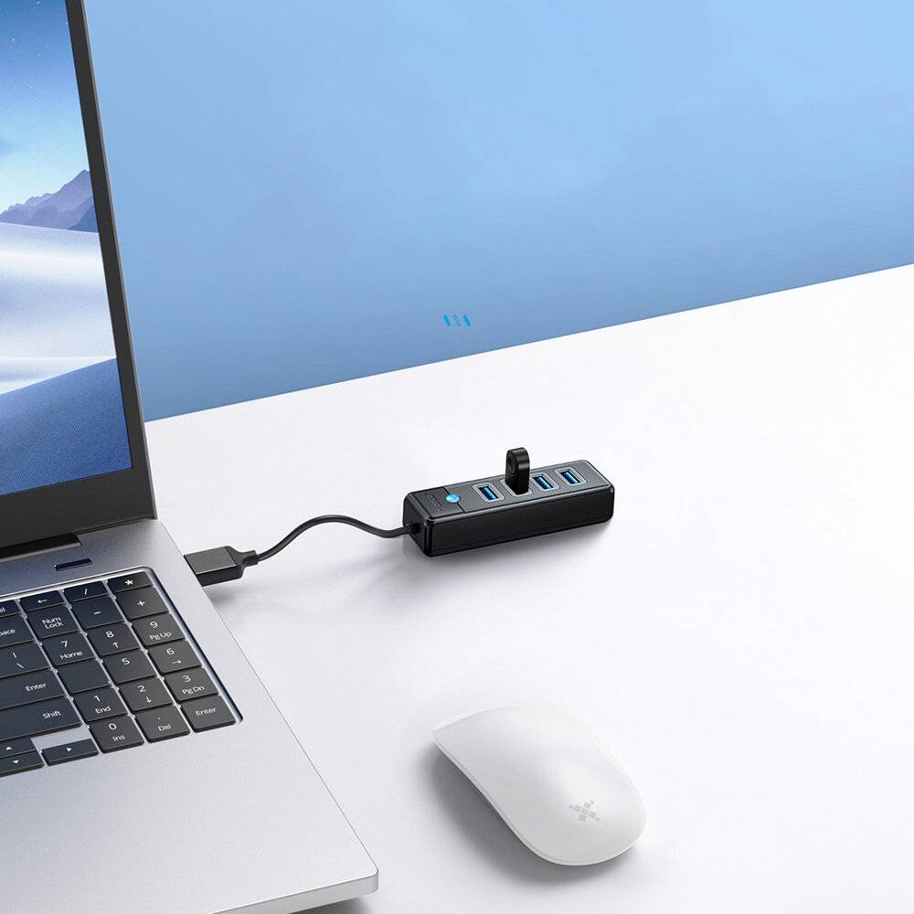 Hub Orico PW4U-U3 USB-A / 4x 3.0 - schwarz