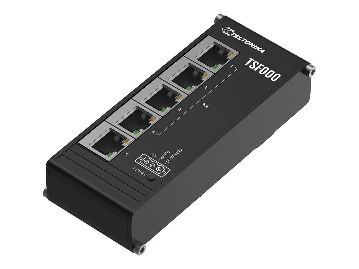 Teltonika TSF000 - Switch - unmanaged - 5 x 10/100 (4 PoE+)