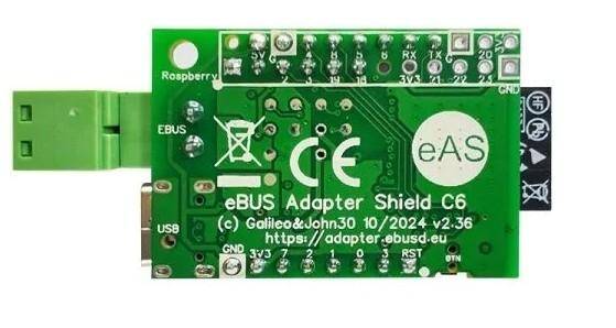 Elecrow eBUS Adapter Shield C6, ESP32-C6, galvanisch getrennt, mit Gehäuse, USB-C, 5V