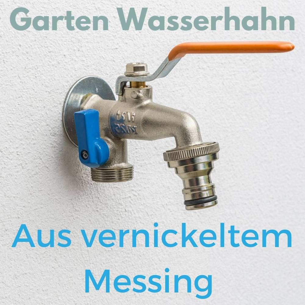 Gartenwasserhahn aus vernickeltem Messing