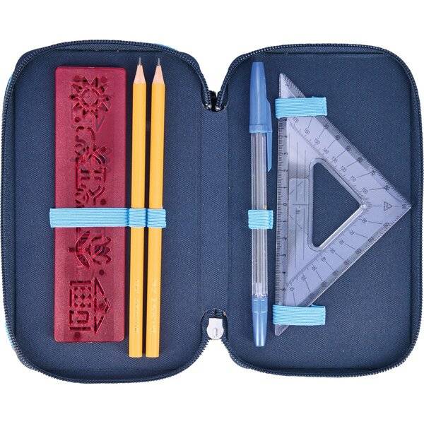 Schüleretui TriCase 31 tlg. Polyester 190x70mm Cosmic Explorer