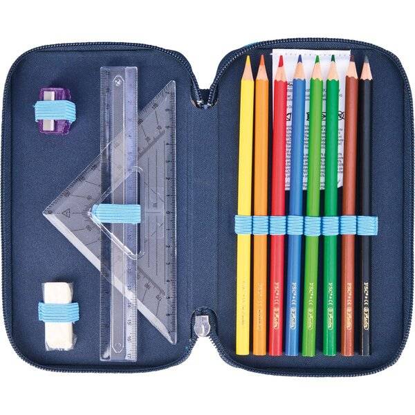 Schüleretui TriCase 31 tlg. Polyester 190x70mm Cosmic Explorer