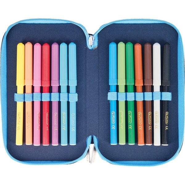 Schüleretui TriCase 31 tlg. Polyester 190x70mm Cosmic Explorer