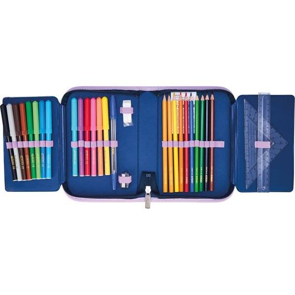 Schüleretui 31-teilig Polyester BxHxT 205x38x140mm Unicorn Dreams