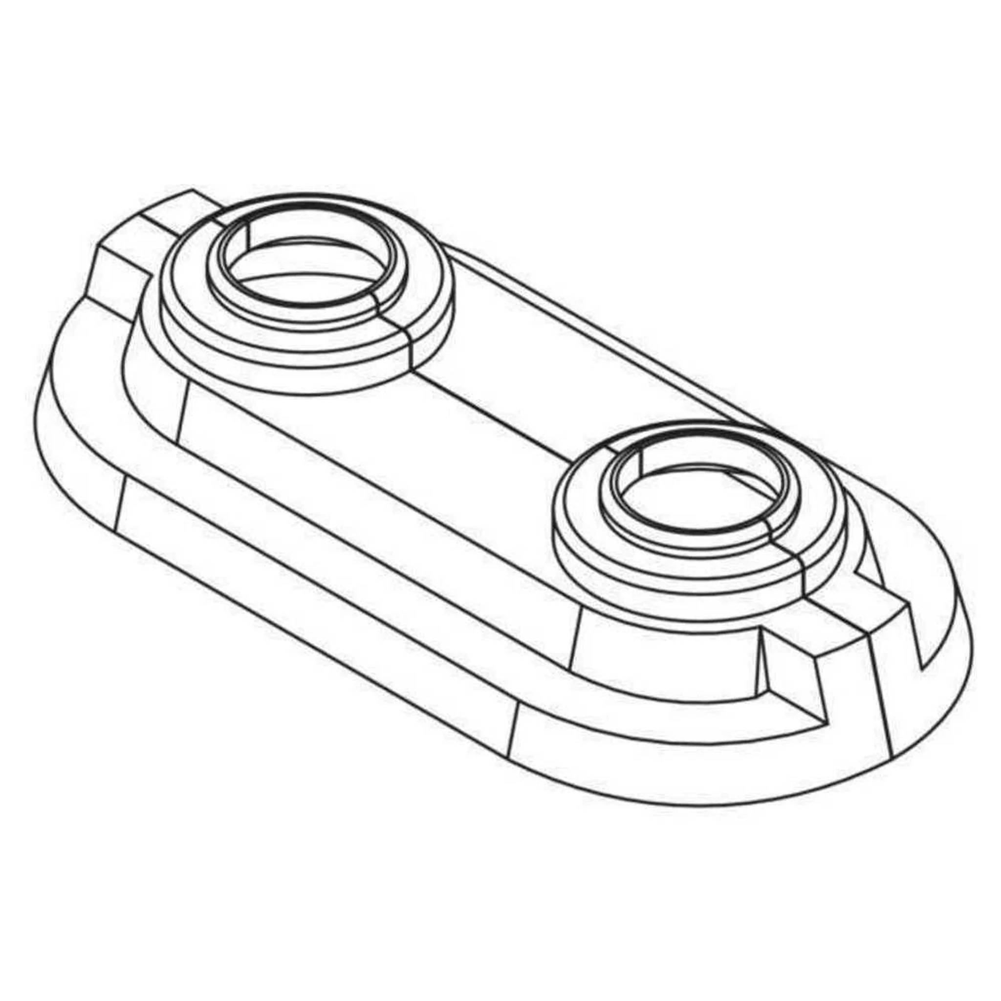 REHAU Doppelrosette, 16/20 mm, RAUTITAN stabil, 1 Stk.