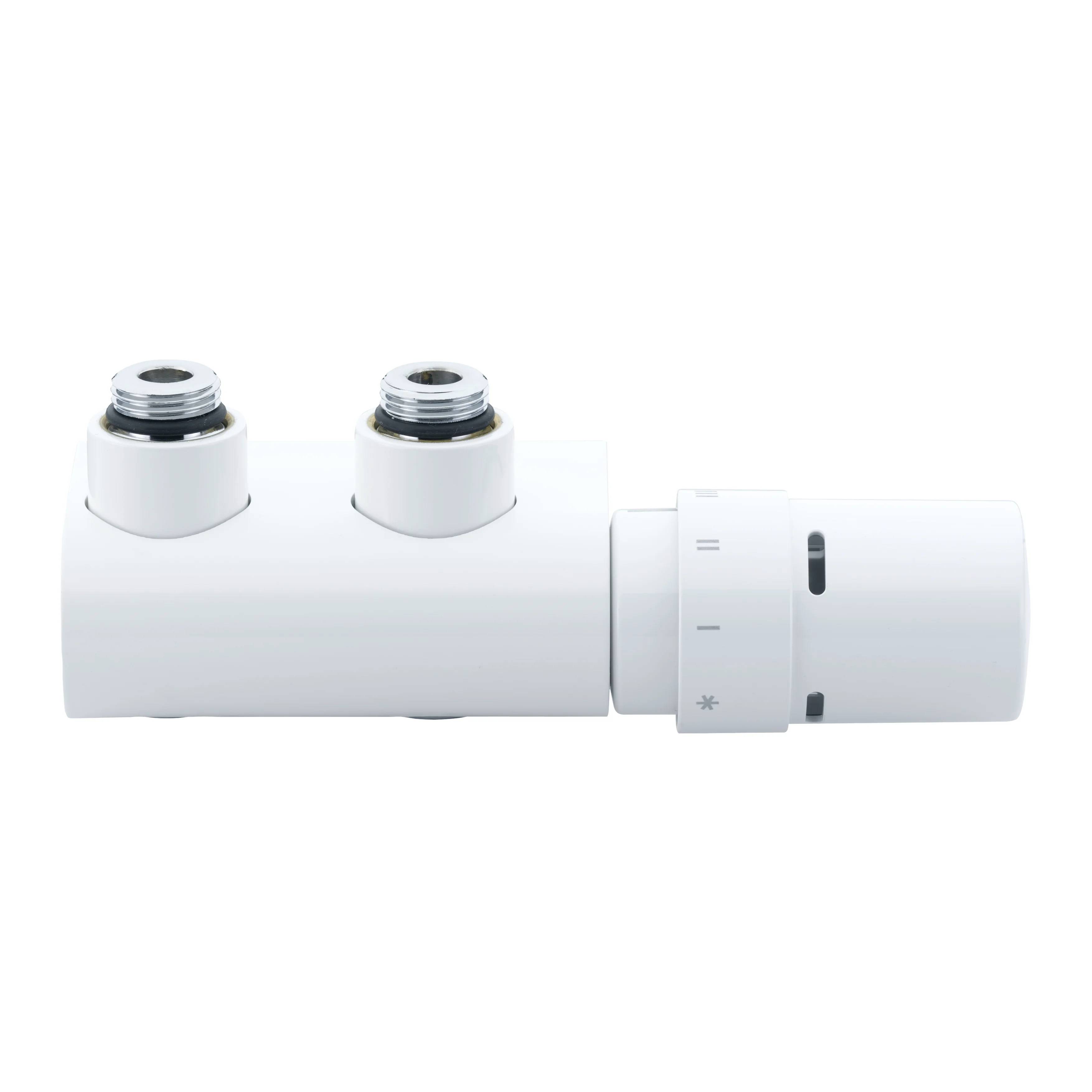 Danfoss Anschlussarmatur VHX Duo Set R 1/2, Eck, Verkehrsweiß, RAL 9016, 1 Stk.