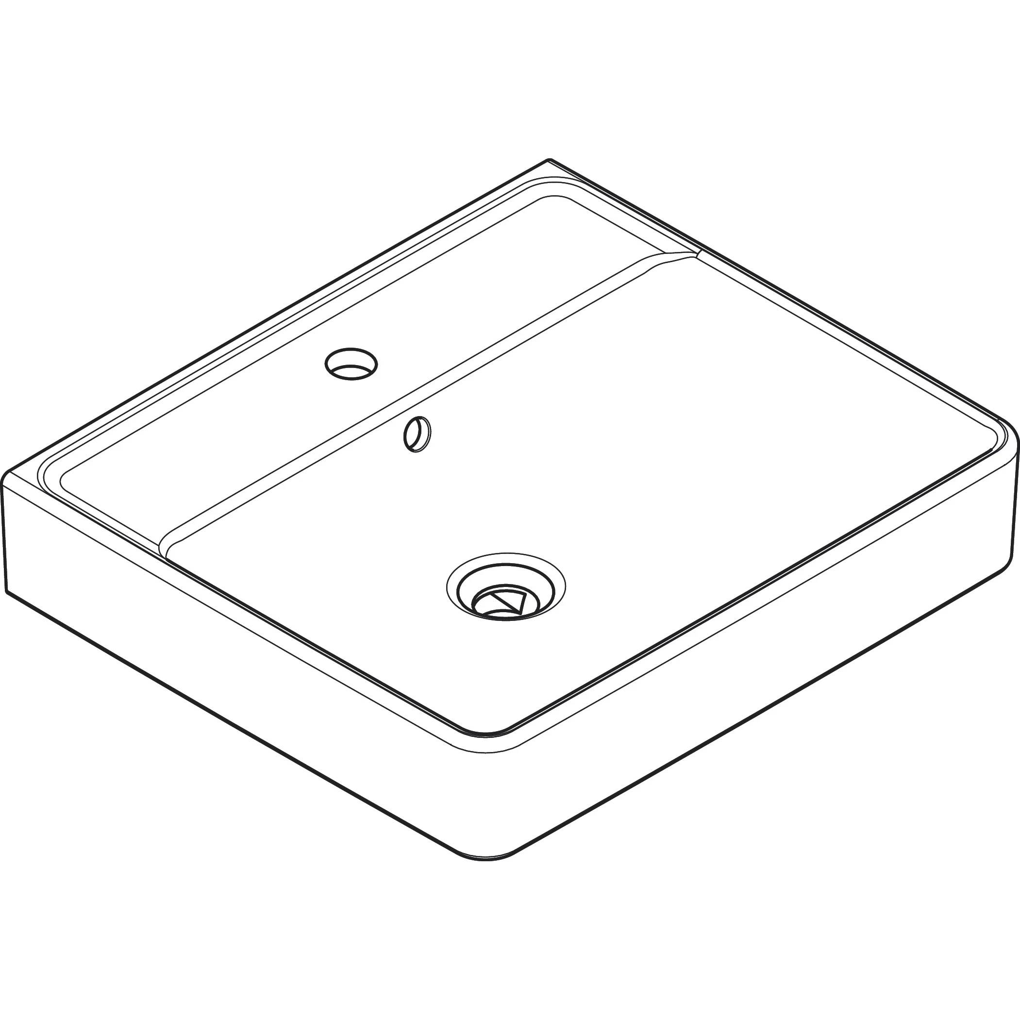 hansgrohe Xanuia Q Waschtisch 550/480 mit Hahnloch und Überlauf, Weiß, 1 Stk.