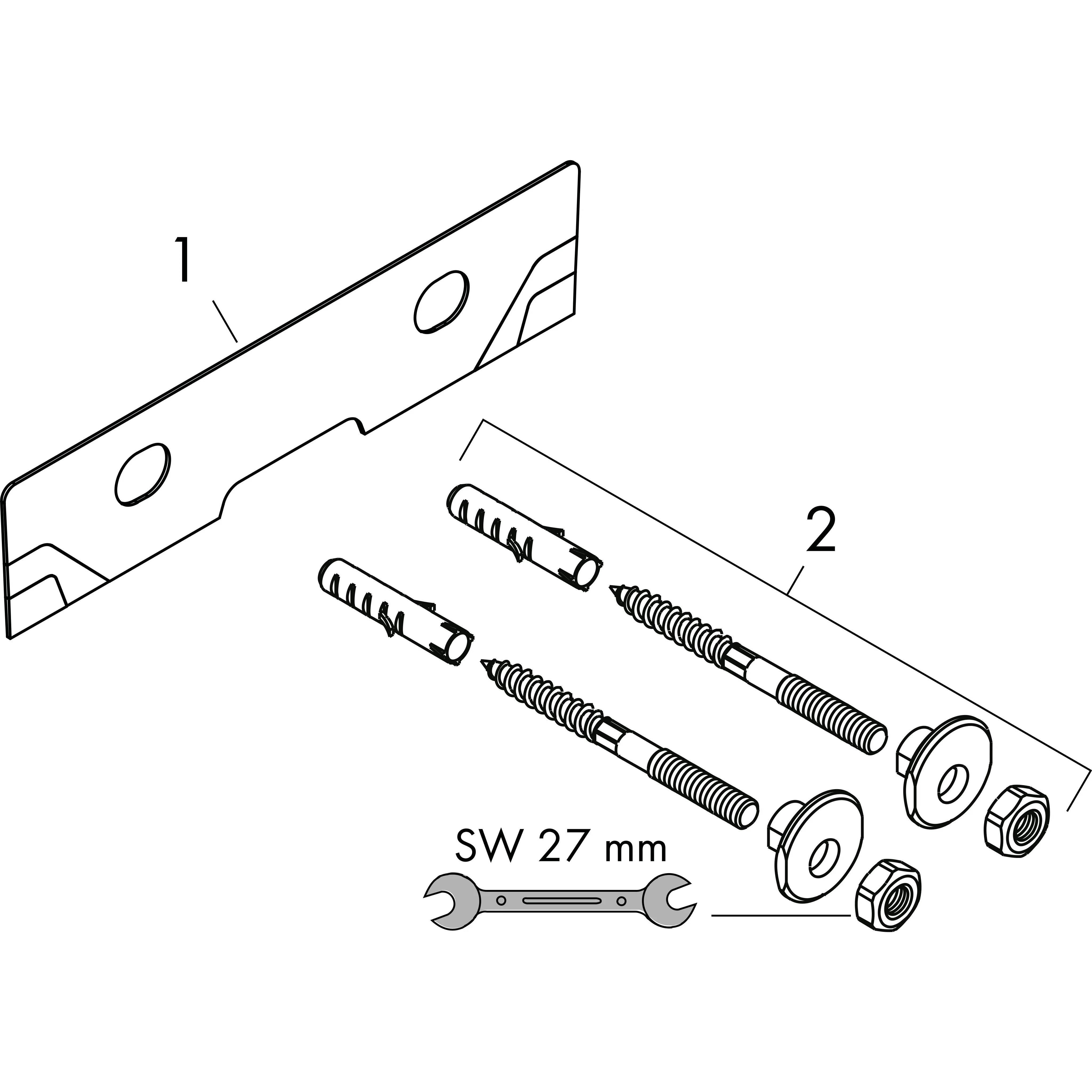 hansgrohe Xanuia Q Waschtisch 550/480 mit Hahnloch und Überlauf, Weiß, 1 Stk.