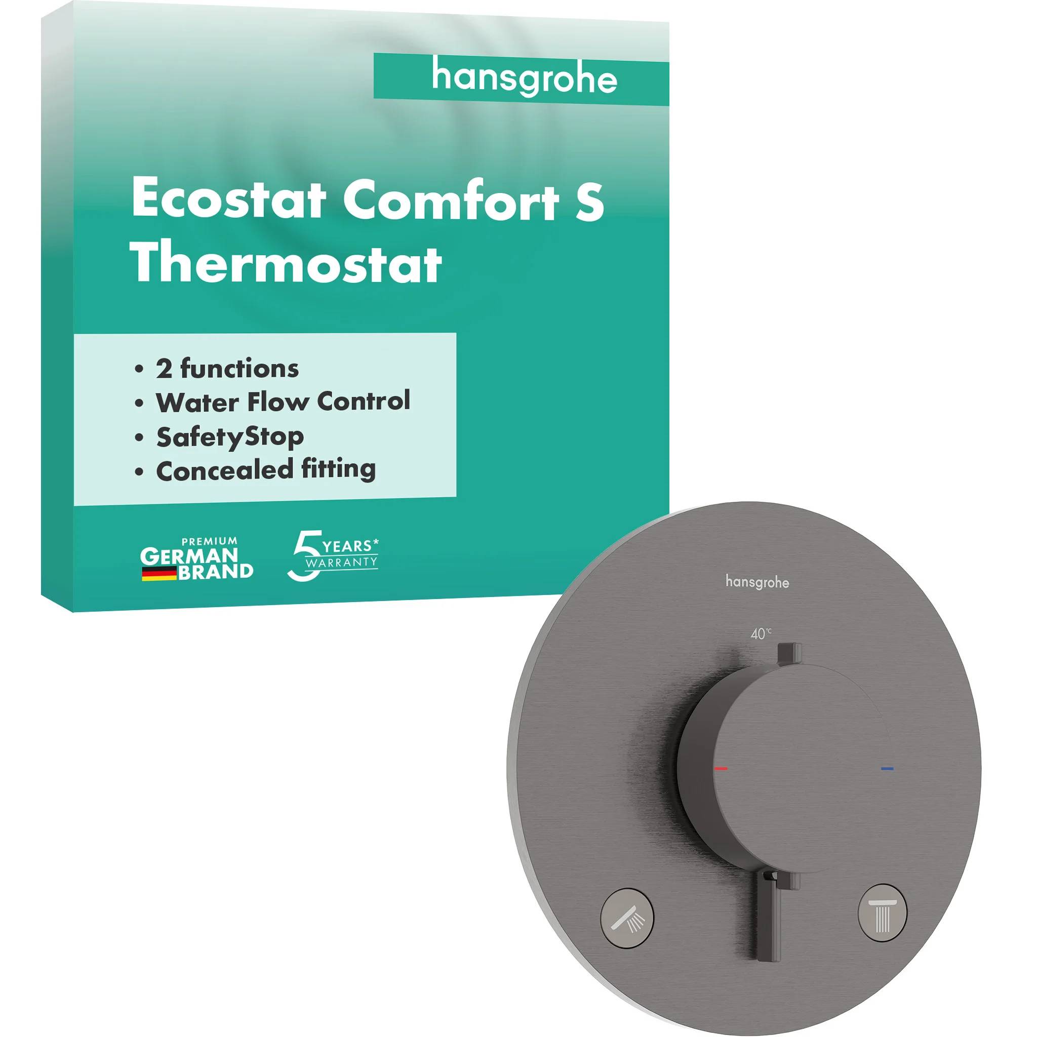 hansgrohe Thermostat UP Ecostat Comfort S Fertigset 2 Verbraucher BBC, 1 Stk.
