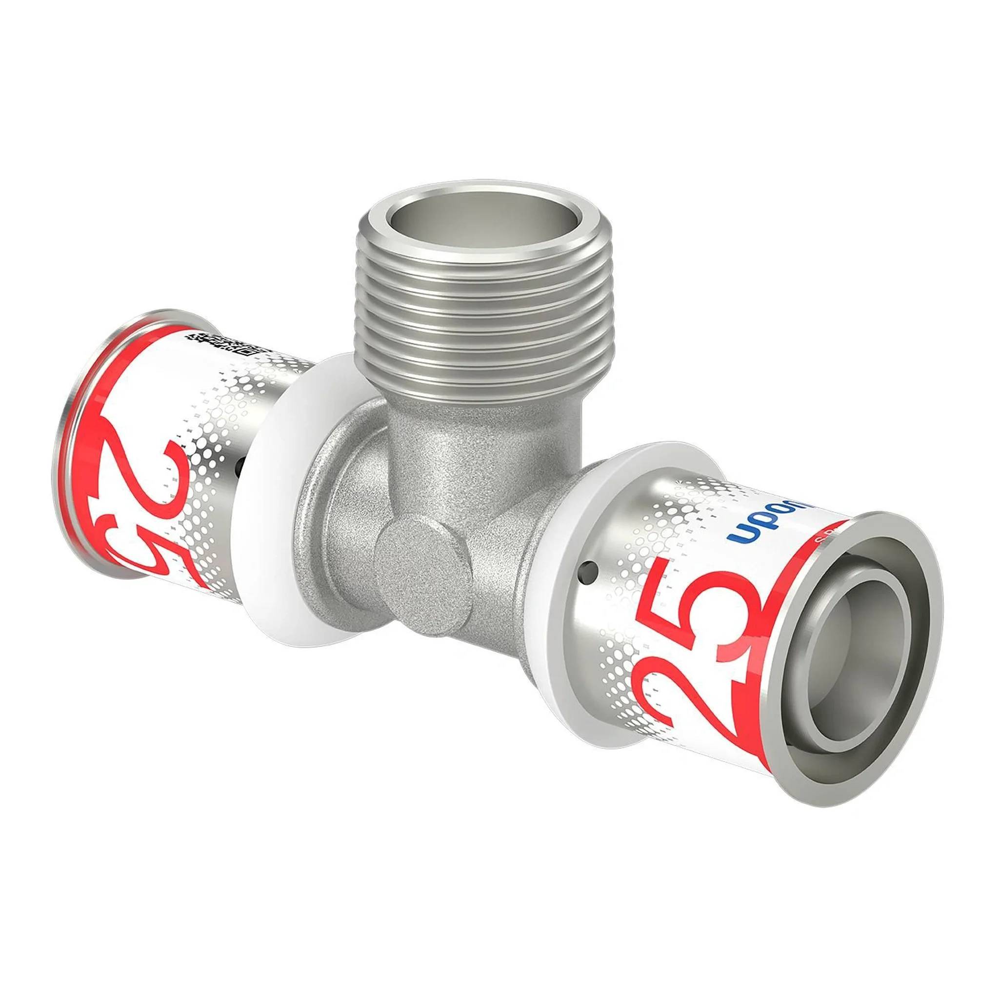 UPONOR S-Press PLUS, T-Stück, m. Außengew, 25-R3/4"MT-25, 1 Stk.