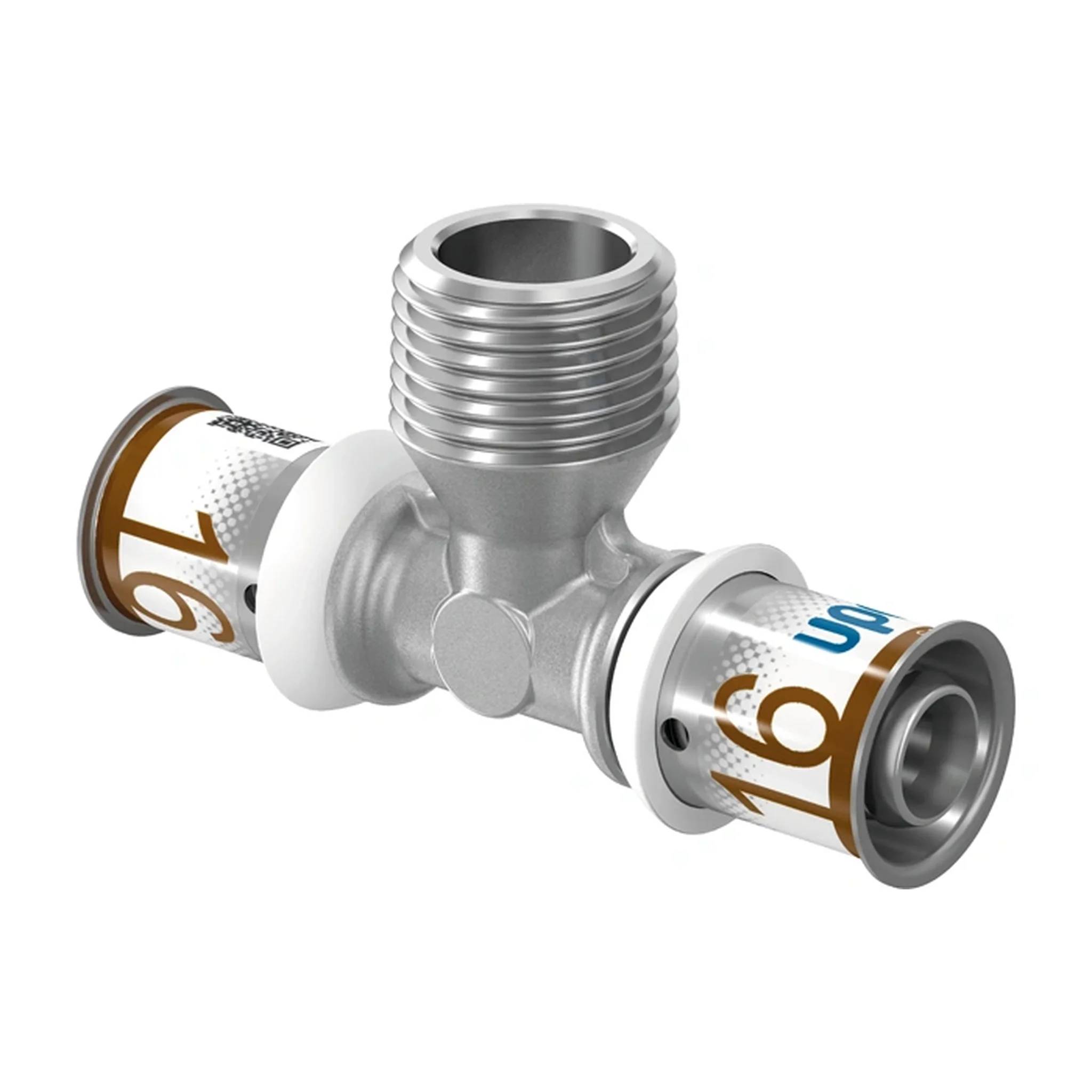 UPONOR S-Press PLUS, T-Stück, m. Außengew, 25-R3/4"MT-25, 1 Stk.