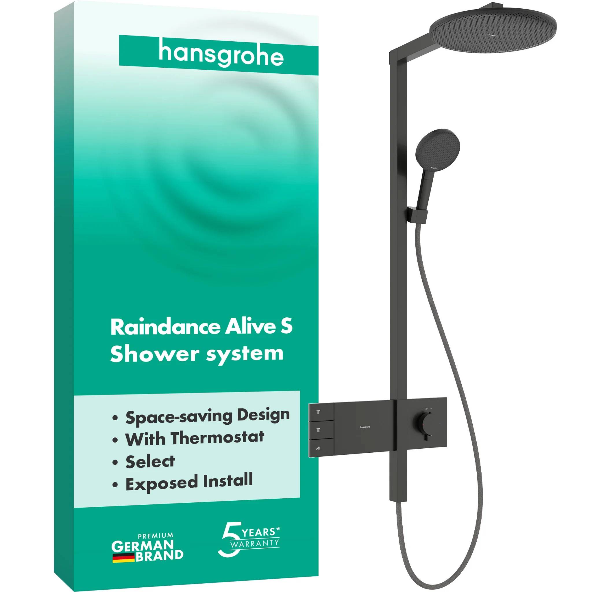 hansgrohe Showerpipe Raindance Alive S 300 2jet mit Thermostat BBC, 1 Stk.