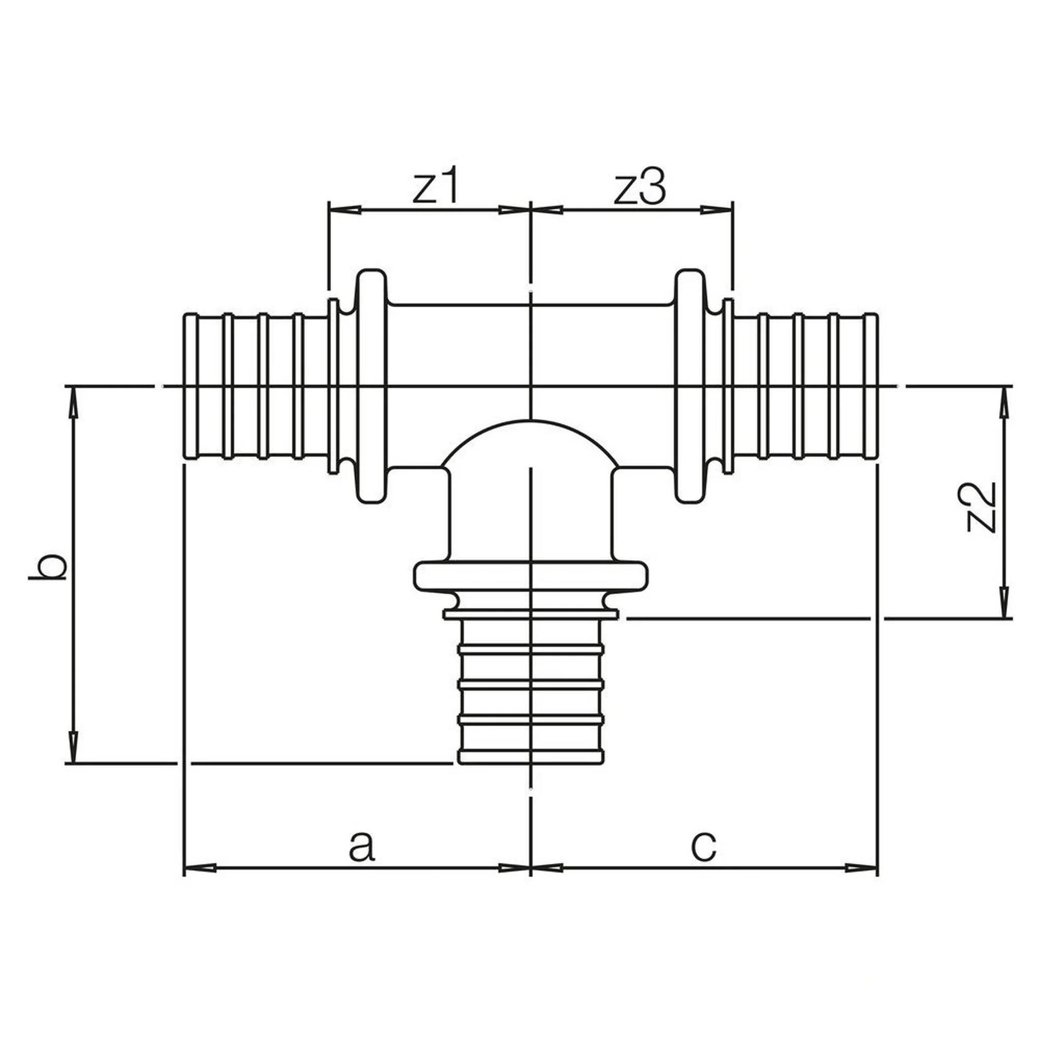 REHAU T-Stück, 32 x 2,9, 32 x 2,9, 32 x 2,9, 1 Stk.
