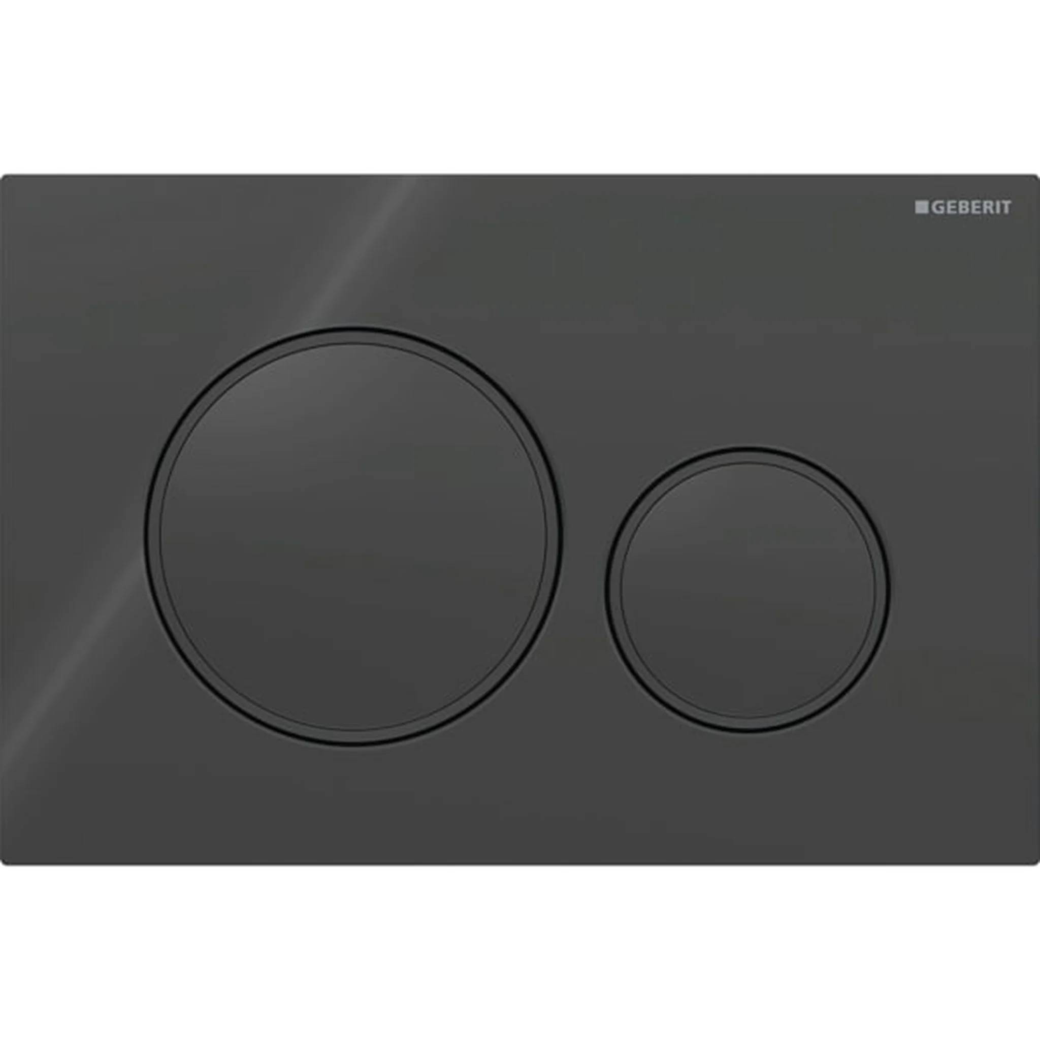 Geberit Betätigungsplatte Sigma20 2-Mengen schwarz, round, 1 Stk.