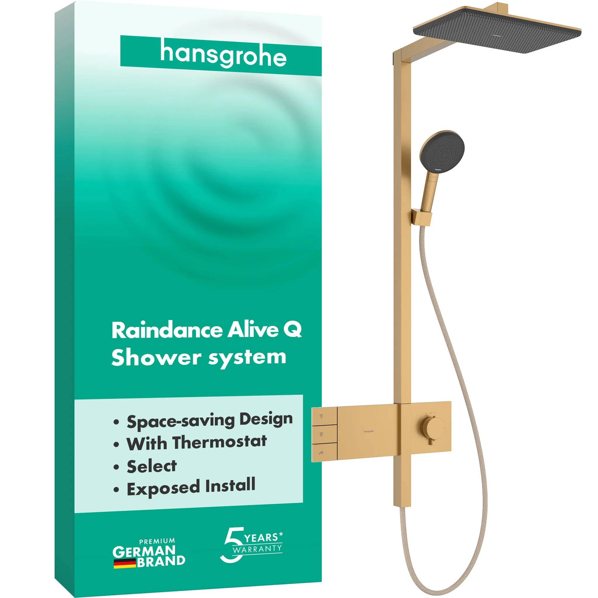 hansgrohe Showerpipe Raindance Alive Q 210/340 2jet mit Thermostat BBR, 1 Stk.
