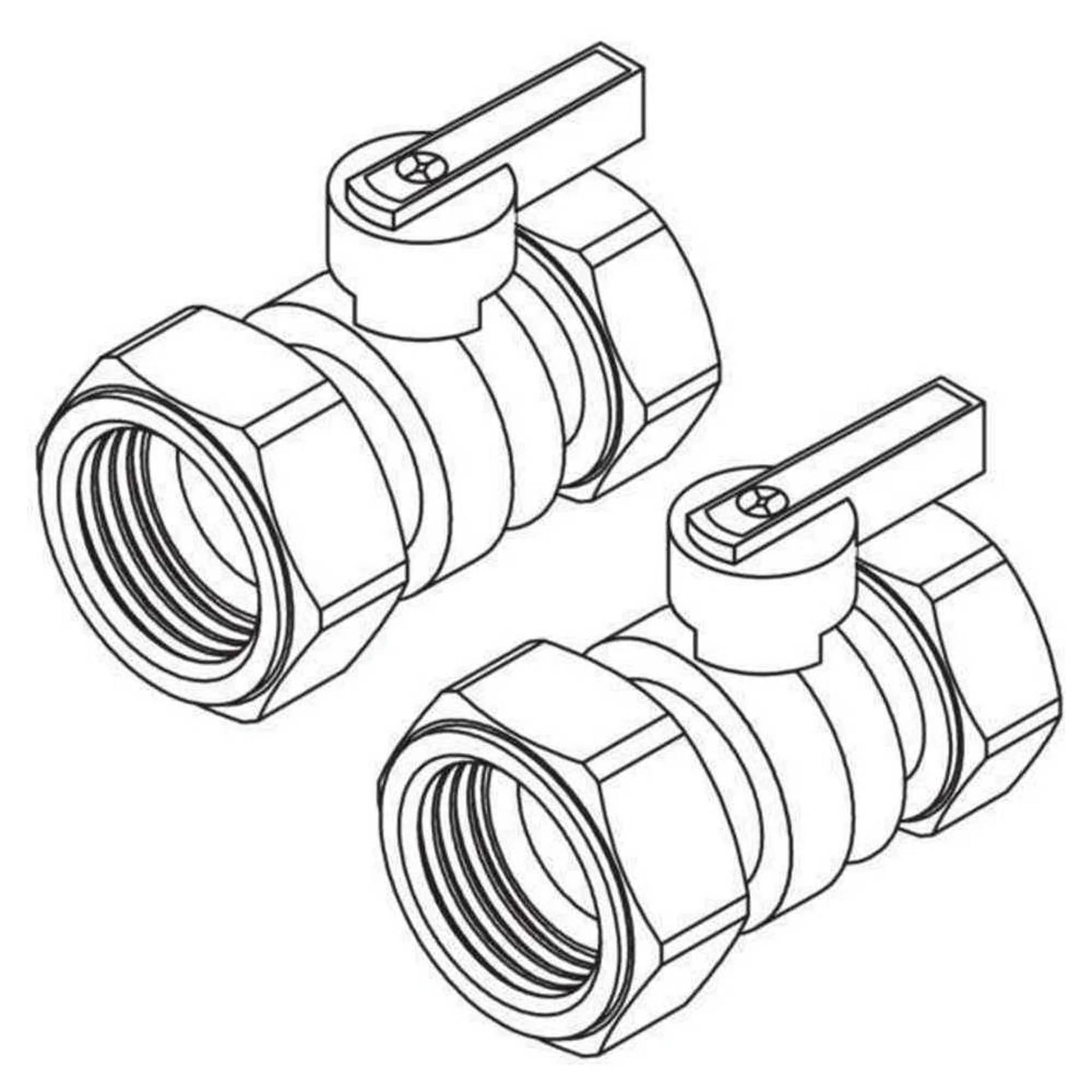 REHAU Kugelhahnset, Edelstahl, G1, HKV/HKV-D, 1 Stk.