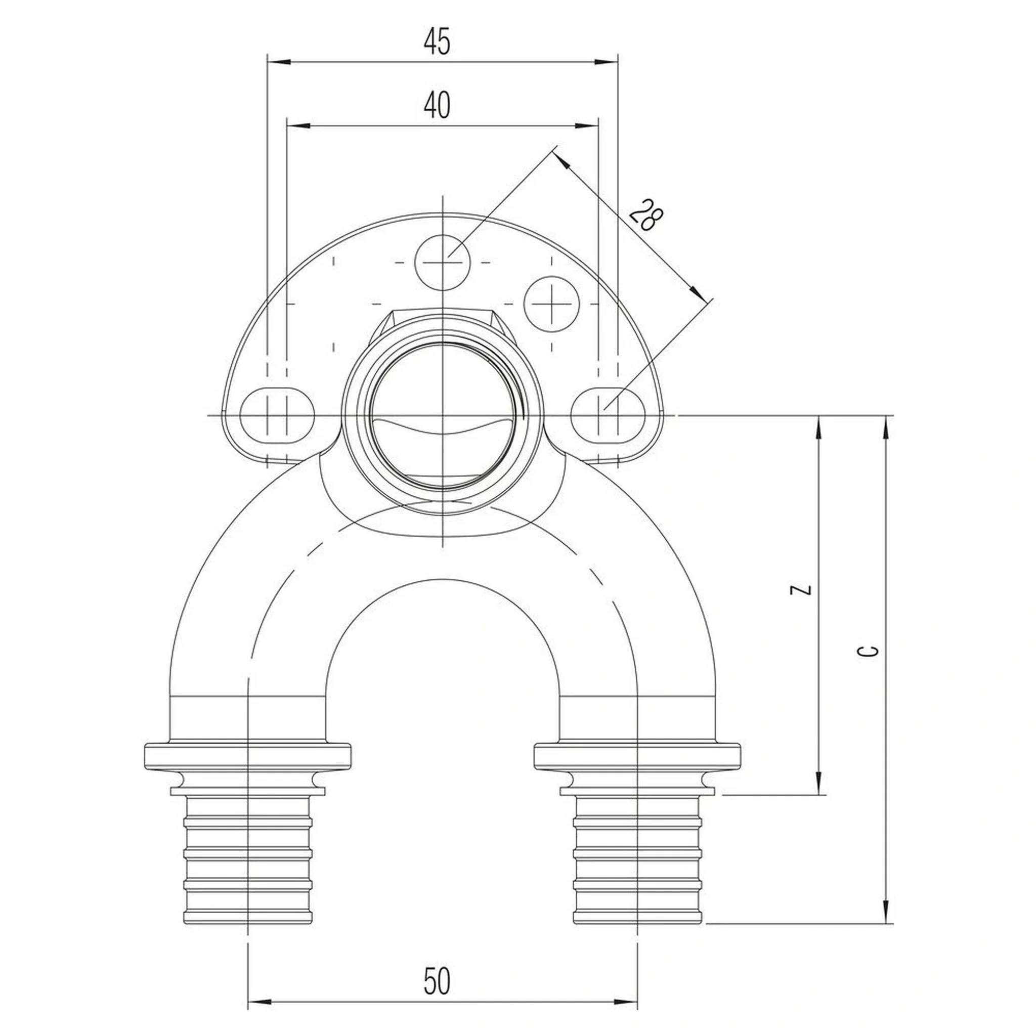 REHAU Doppelwandwinkel, RAUTITAN RX+, 20/20, Rp 1/2 lang, 1 Stk.