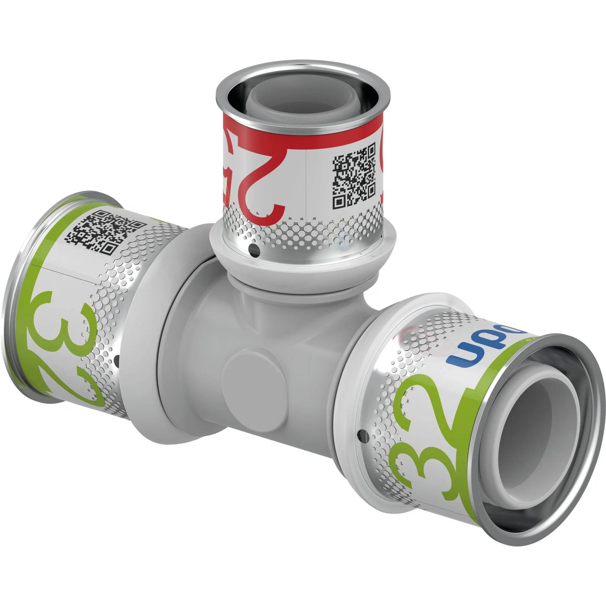 UPONOR S-Press PLUS, T-Stück, reduziert, PPSU, 32-25-32, 1 Stk.