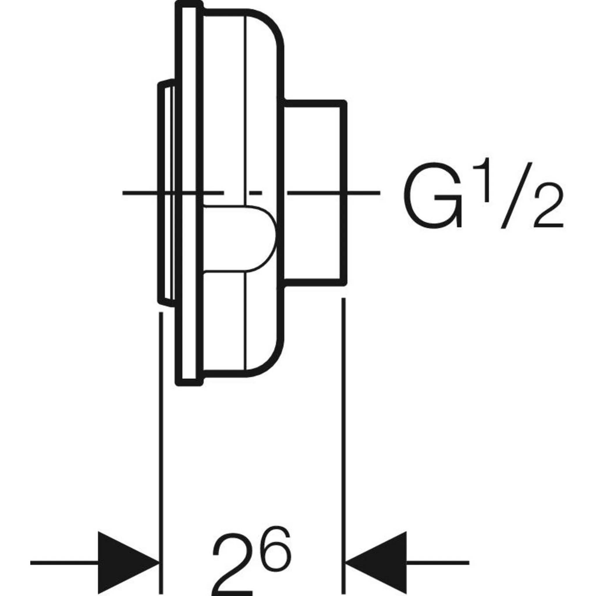 Geberit Nachruestadapter für Zulauf Rp1/2 für Urinal, 1 Stk.