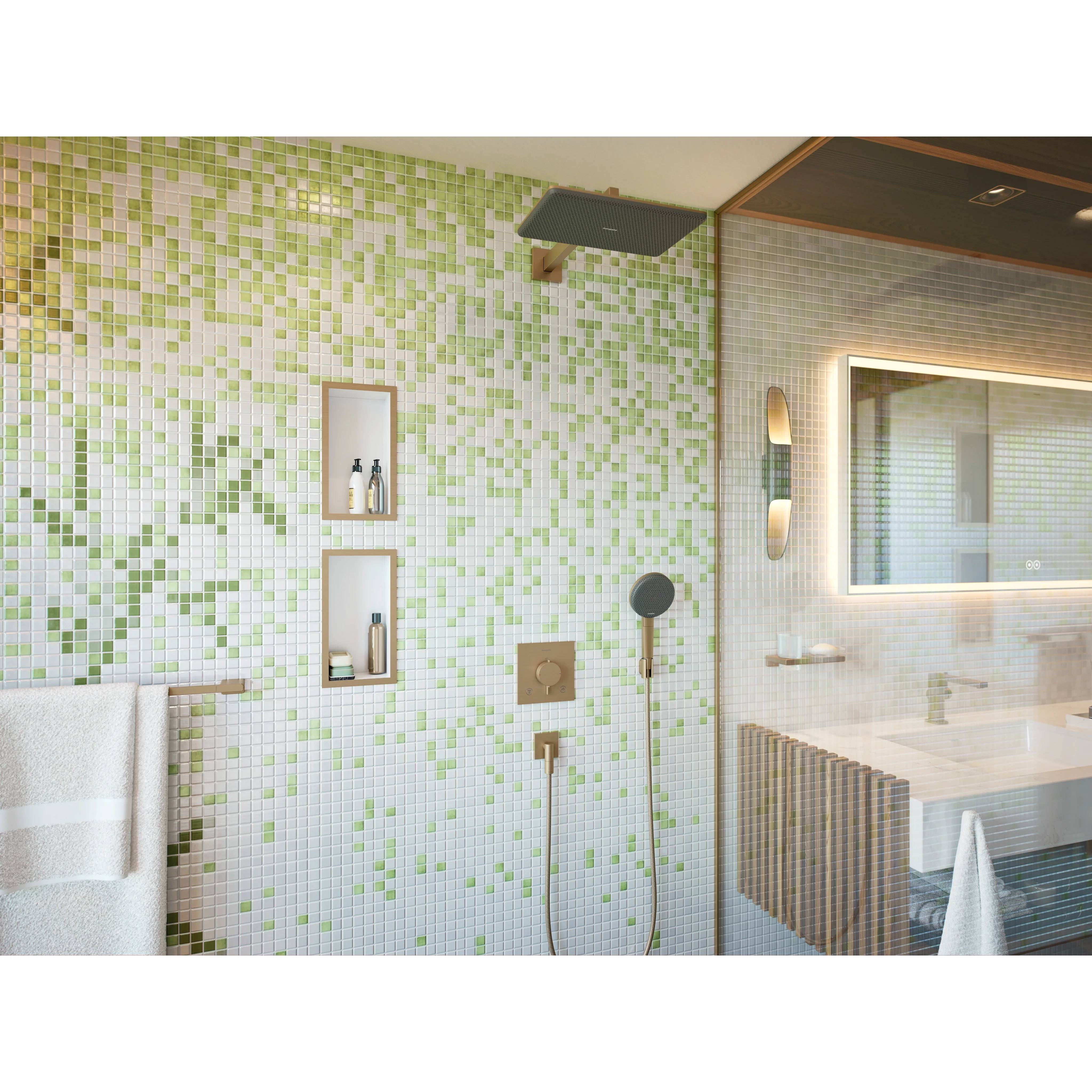 hansgrohe Raindance Alive Q, Kopfbrause, 210/340, 1jet, Brushed Bronze, 1 Stk.
