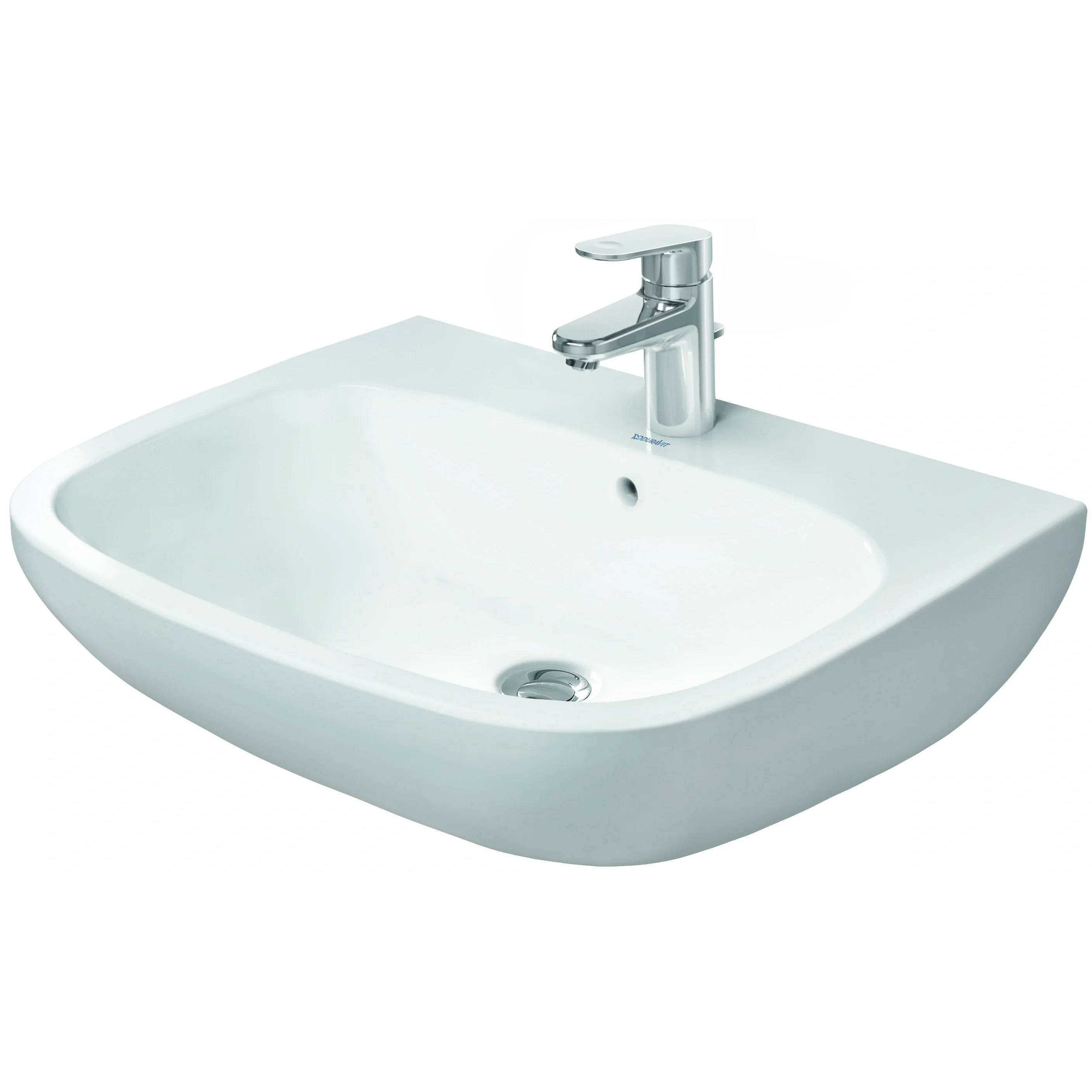 Duravit D-Code Waschtisch, Weiß Hochglanz, 650 mm, 23106500002, 1 Stk.