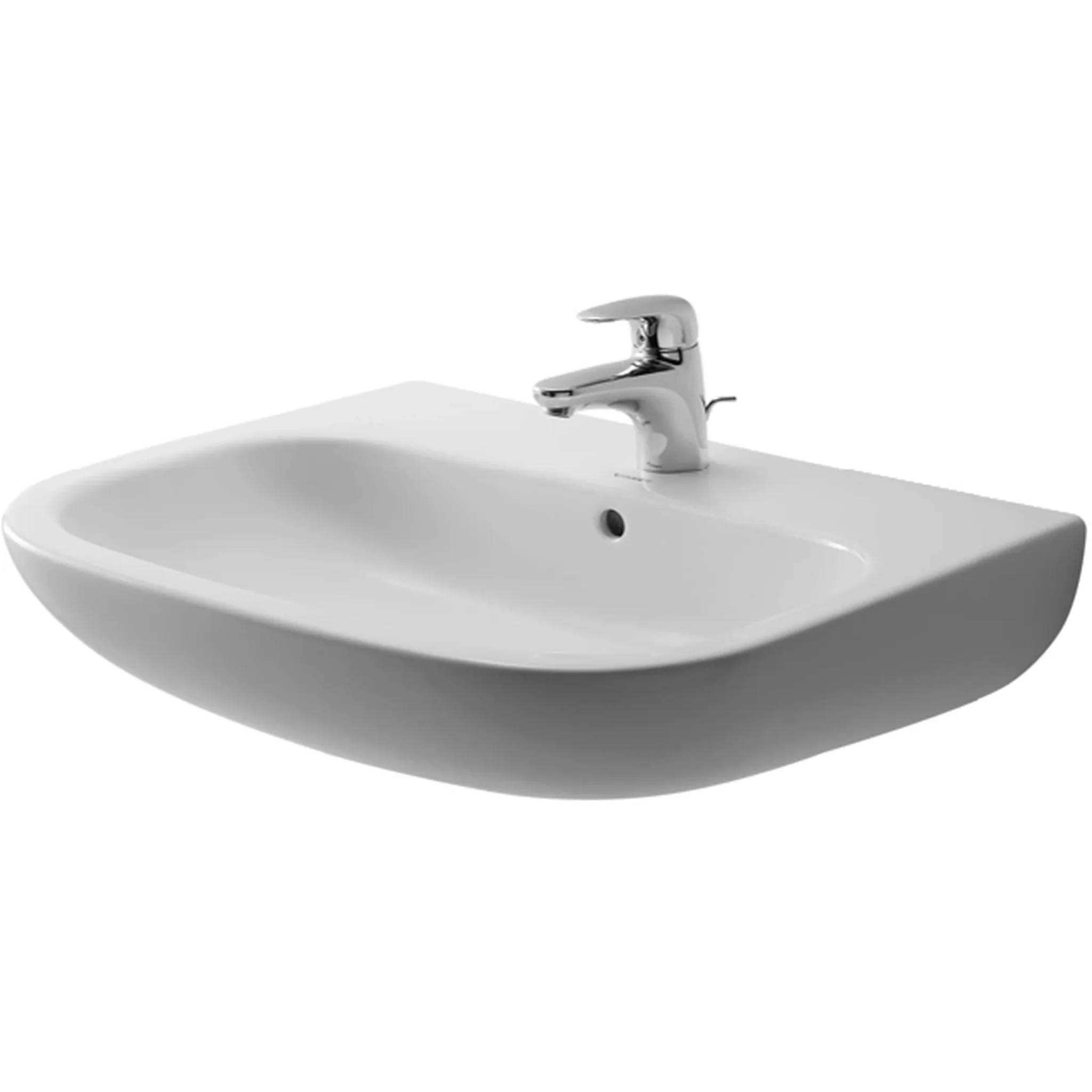 Duravit D-Code Waschtisch, Weiß Hochglanz, 650 mm, 23106500002, 1 Stk.