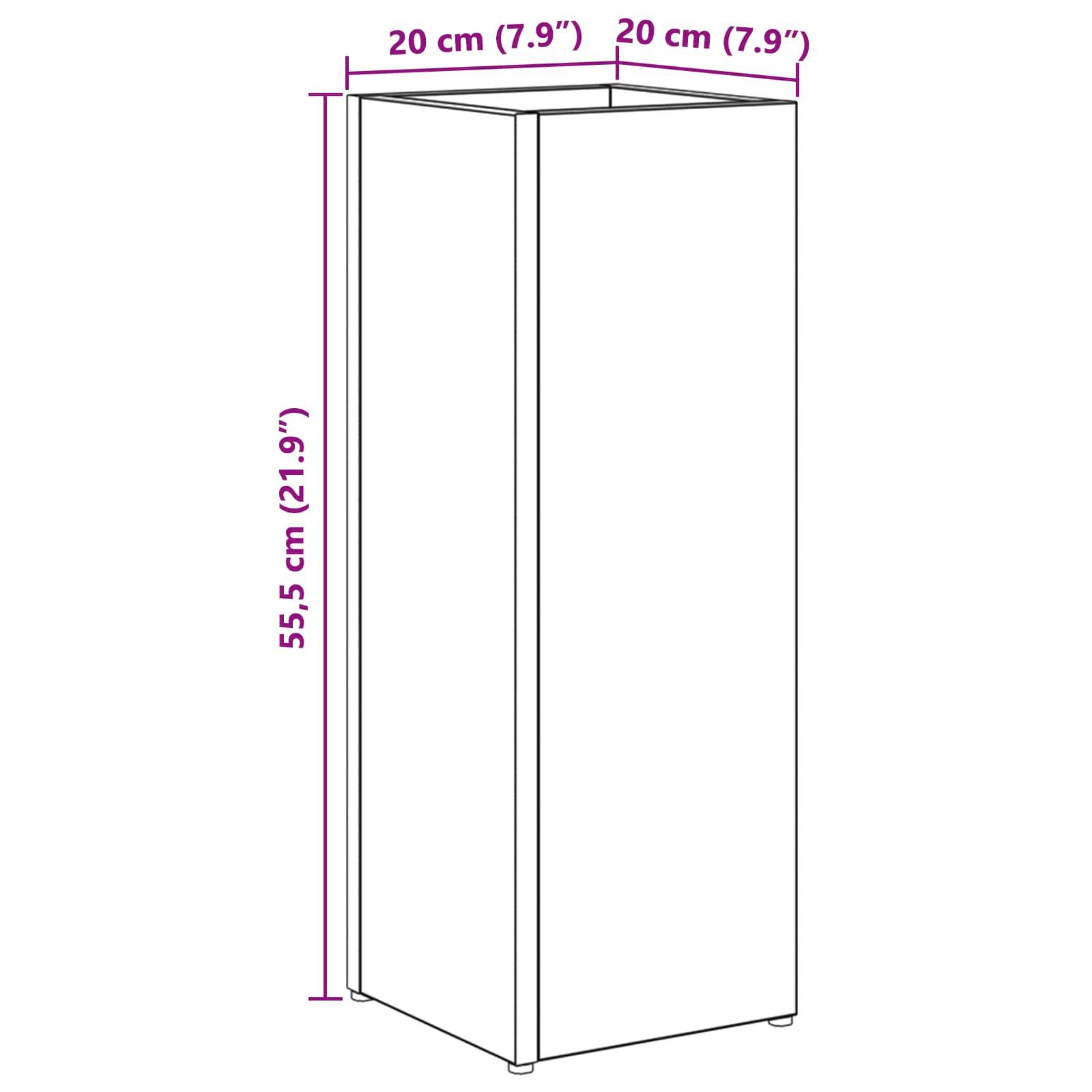 vidaXL Sonnenschirmhalter Weiß 20 x 20 x 55,5 cm Holzwerkstoff
