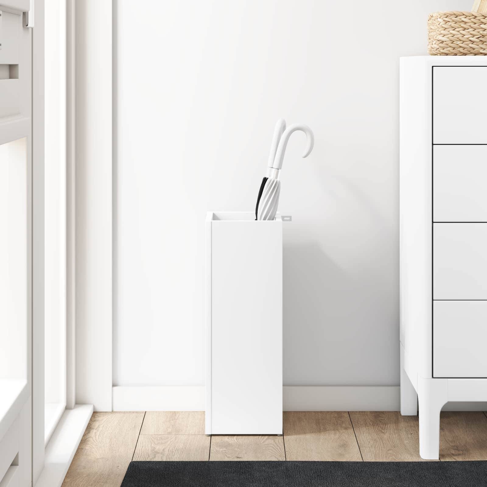 vidaXL Sonnenschirmhalter Weiß 20 x 20 x 55,5 cm Holzwerkstoff