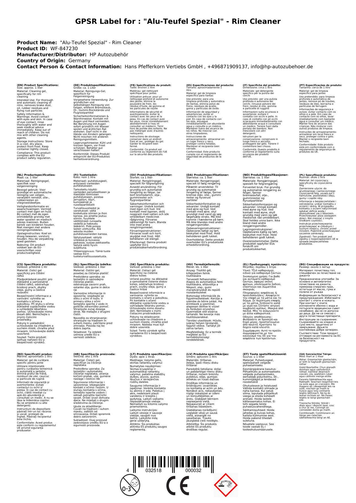 "Alu-Teufel Spezial" - Felgenreiniger