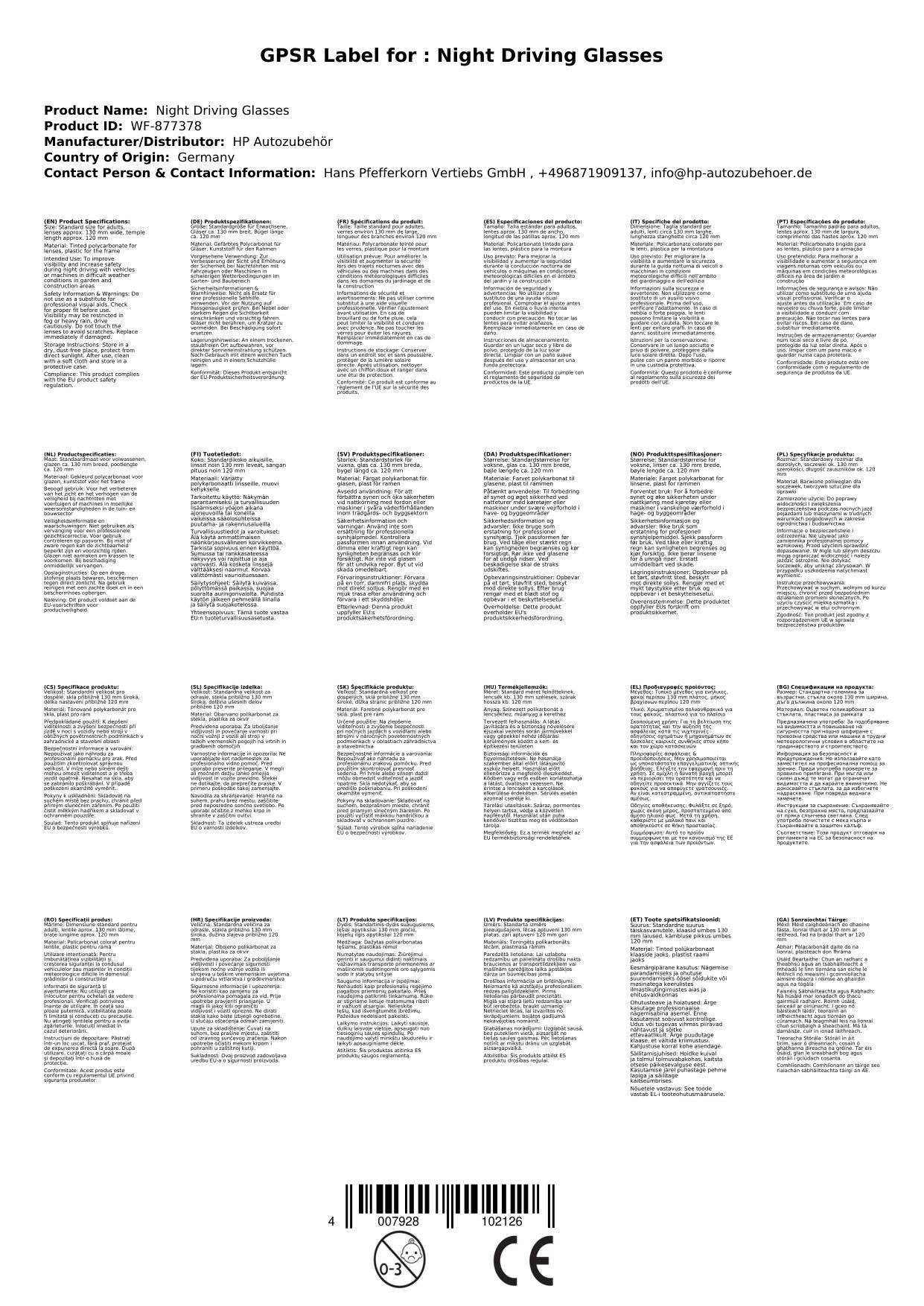 Eine große Rasteranordnung von sich wiederholenden Textfeldern, wobei jedes drei Überschriften und Textabsätze enthält, in Schwarz auf weißem Hintergrund gedruckt.