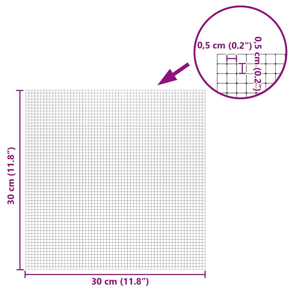 Ein Rasterdiagramm, beschriftet mit 30 cm (11,8