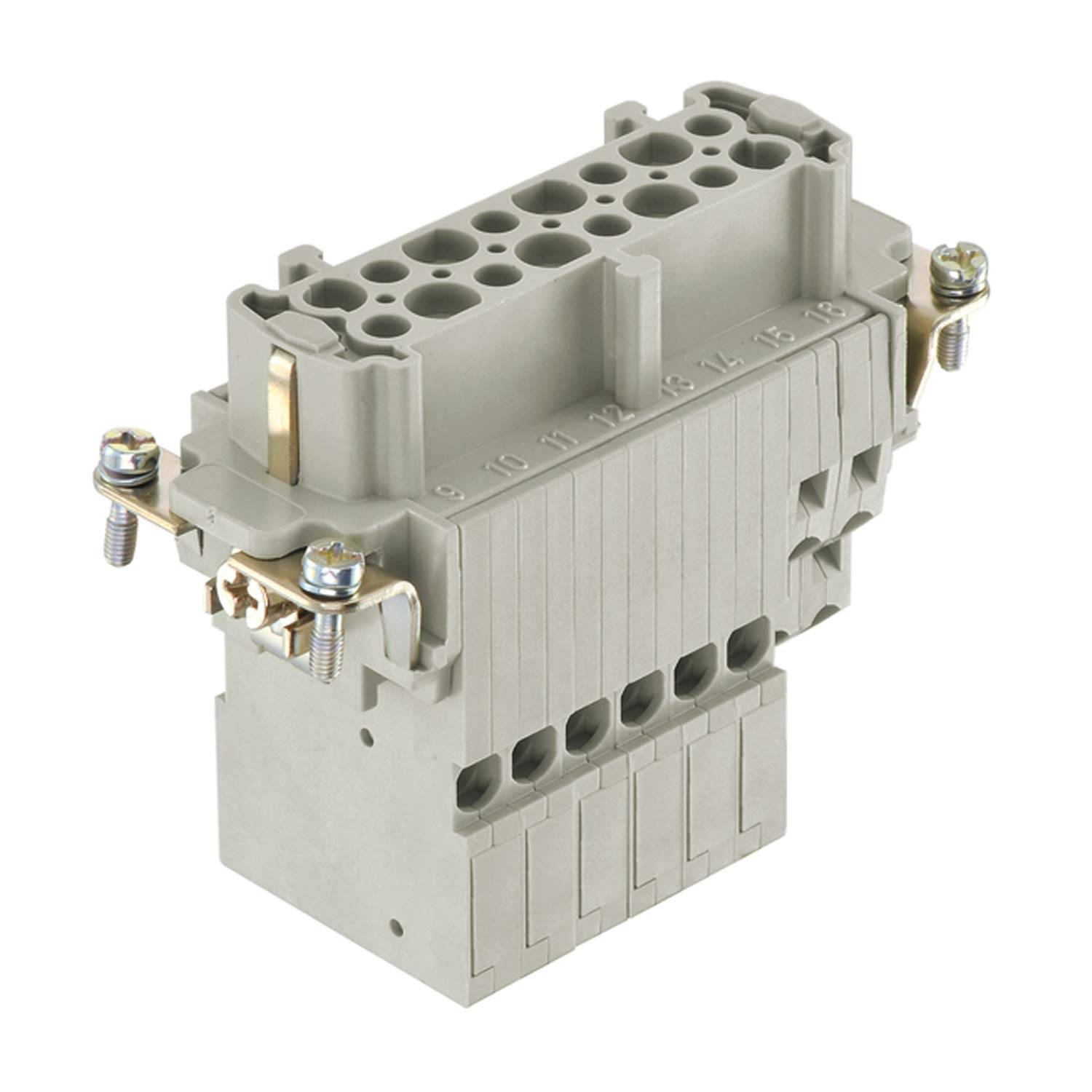 HARTING Han 16ES Schaltkontakt Buchseneinsatz (F) Käfigzugfederanschluss, 16-polig+PE 250V, 16A - 1 Stück