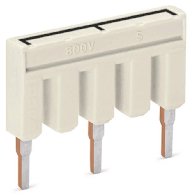 Keramische Sicherung '5A, 800V' mit fünf Metallstiften, die in elektrischen Schaltkreisen zum Schutz vor Überstrom verwendet wird.