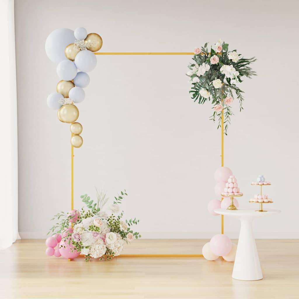 vidaXL Hochzeitsbogen Gold 150 x 49,5 x 200 cm Stahl