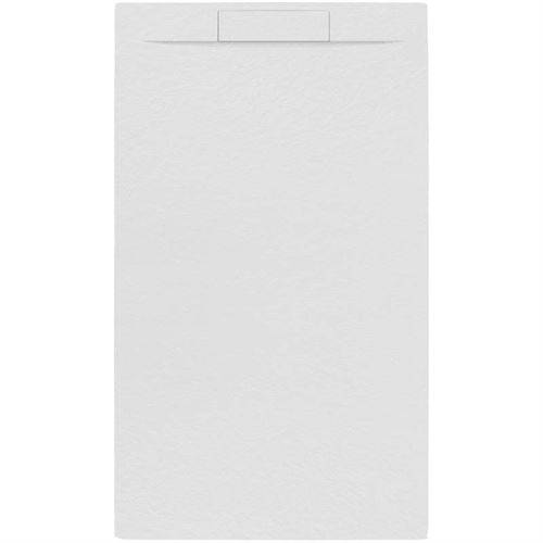 Ein weißes, rechteckiges Klemmbrett mit einem leichten Schatten, ohne jeglichen Inhalt oder Beschriftung, vor einem neutralen Hintergrund.