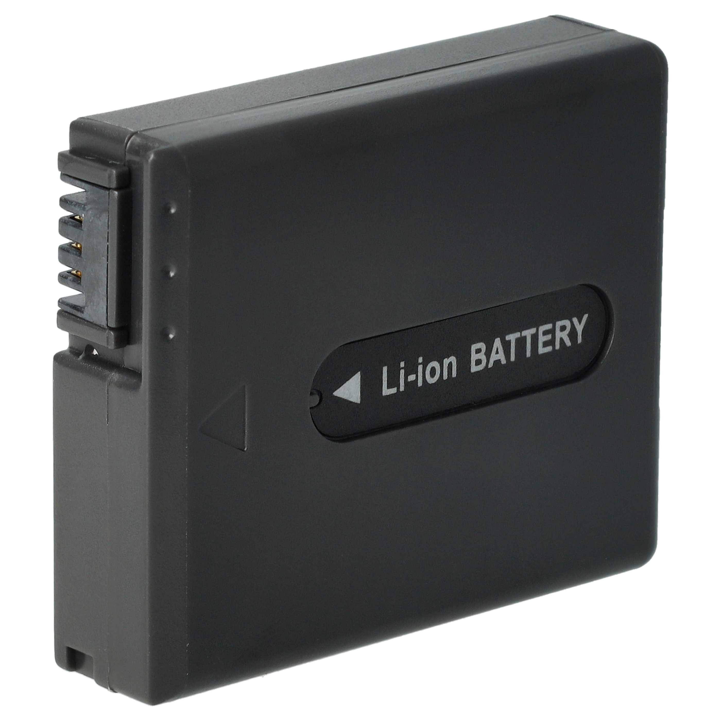 Eine rechteckige schwarze Lithium-Ionen-Batterie mit einem sichtbaren Anschluss an der Seite und der Beschriftung 'Li-ion BATTERY' in weißer Schrift.