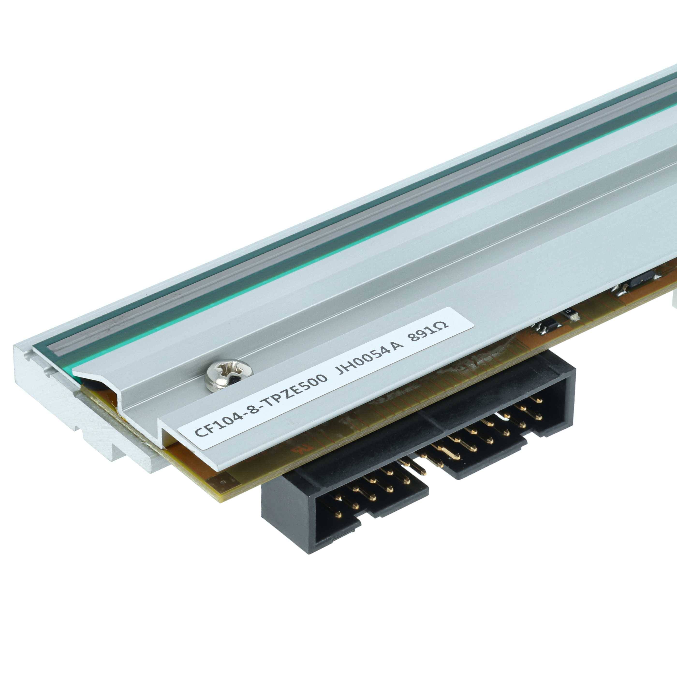Eine Druckkopfkomponente für Belegdrucker mit sichtbaren Anschlusspins, beschriftet mit 'CF304-8-E7P2ES00 JH054A 891Ω'.