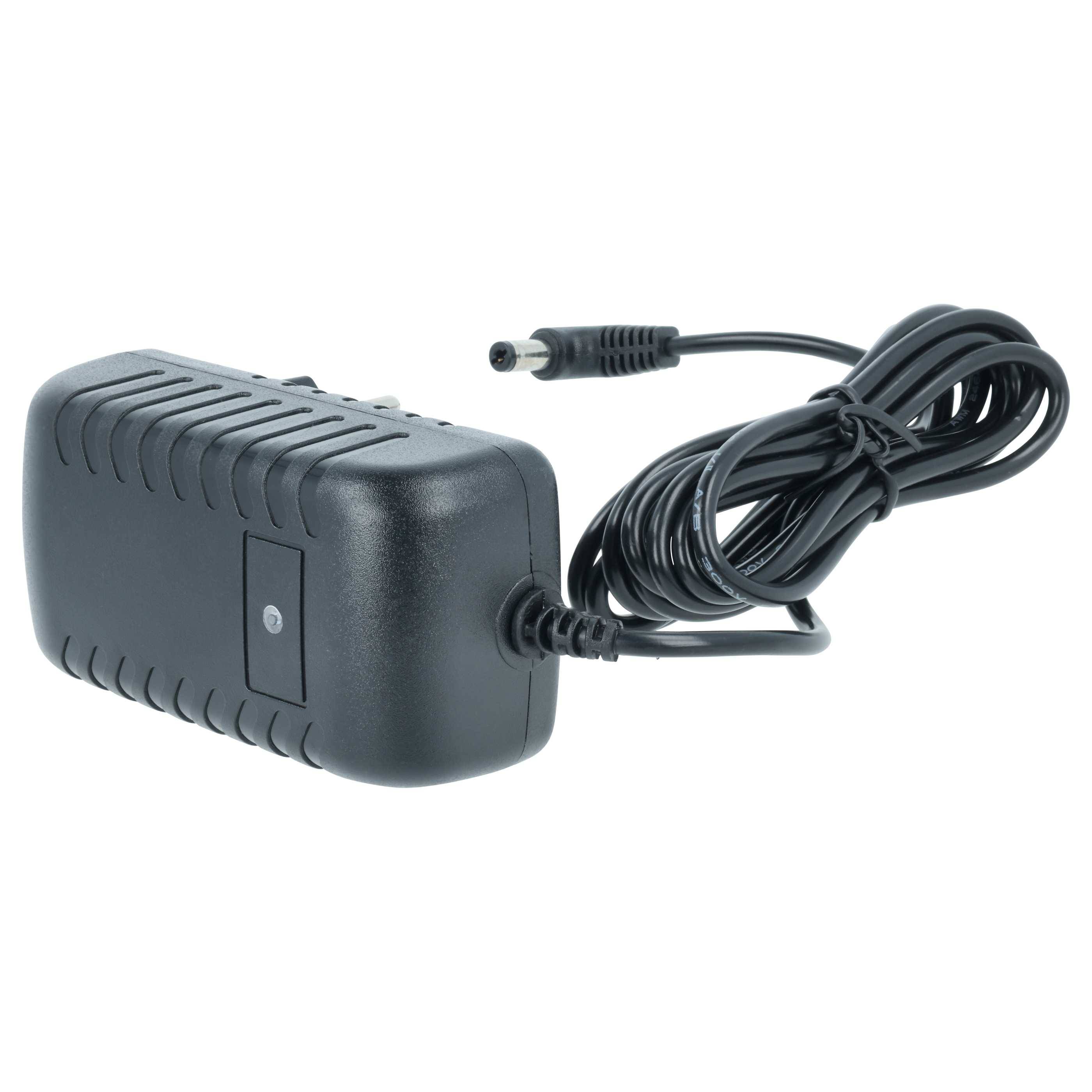 Ein schwarzer Netzteil mit einem gewickelten Kabel und Stecker, typischerweise verwendet für elektronische Geräte.