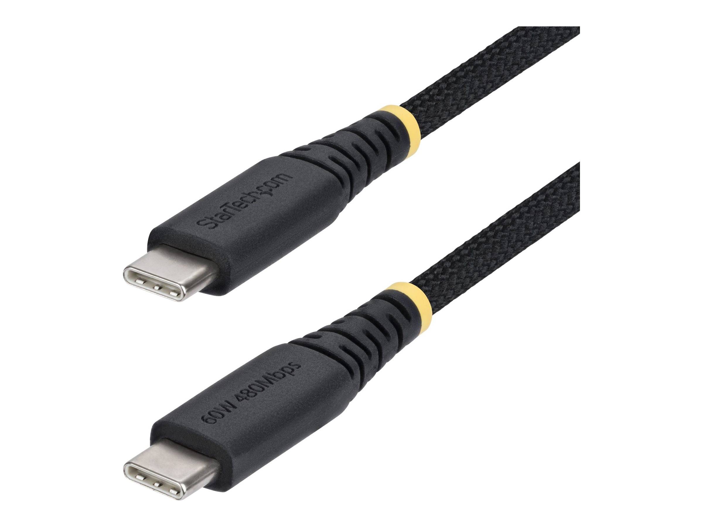Zwei USB-C-Kabel, eines mit der Bezeichnung „StarTech.com