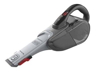 Tragbarer kabelloses Staubsauger mit schlankem, ergonomischem Design, mit grauem Gehäuse und schwarzen Akzenten, geeignet für kleine Reinigungsaufgaben.