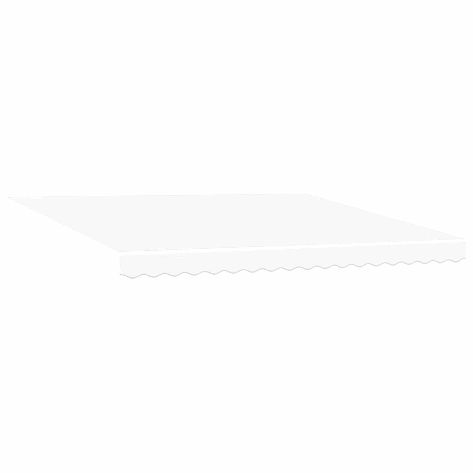 vidaXL Einziehbare Markise Weiß 4 x 3 m Leinen und Aluminium