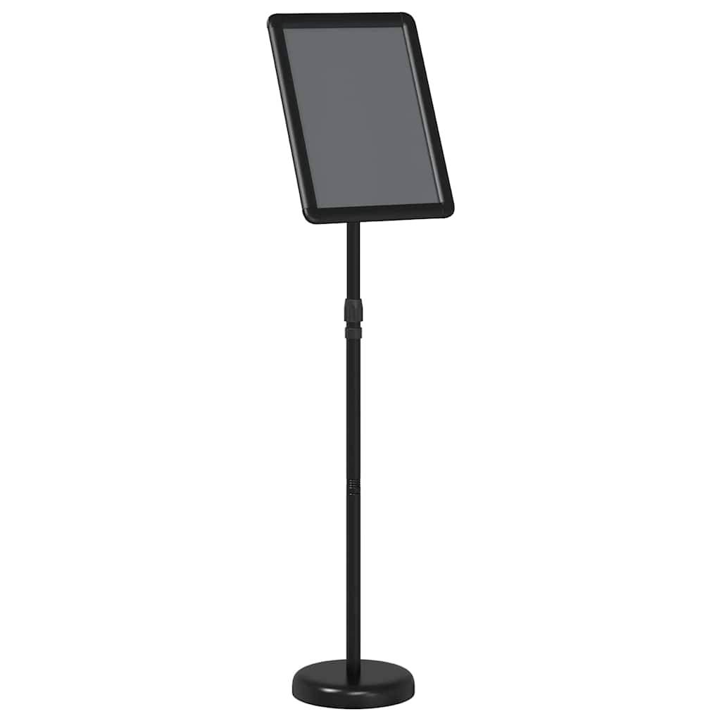 vidaXL Messestände Schwarz 30 x 25 x 128 cm Aluminium