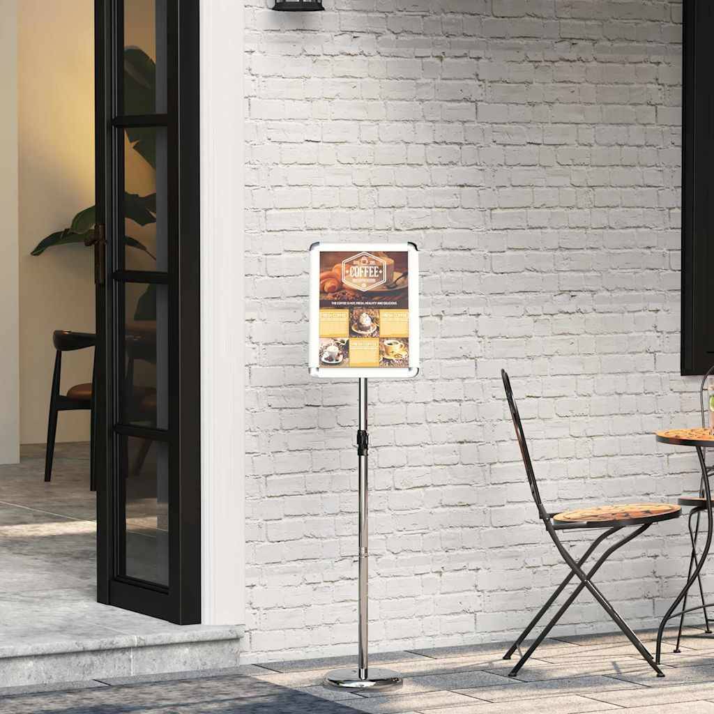 vidaXL Messestände Silber 30 x 25 x 128 cm Aluminium