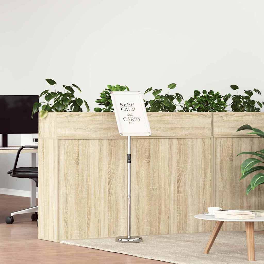 vidaXL Messestände Silber 30 x 25 x 128 cm Aluminium