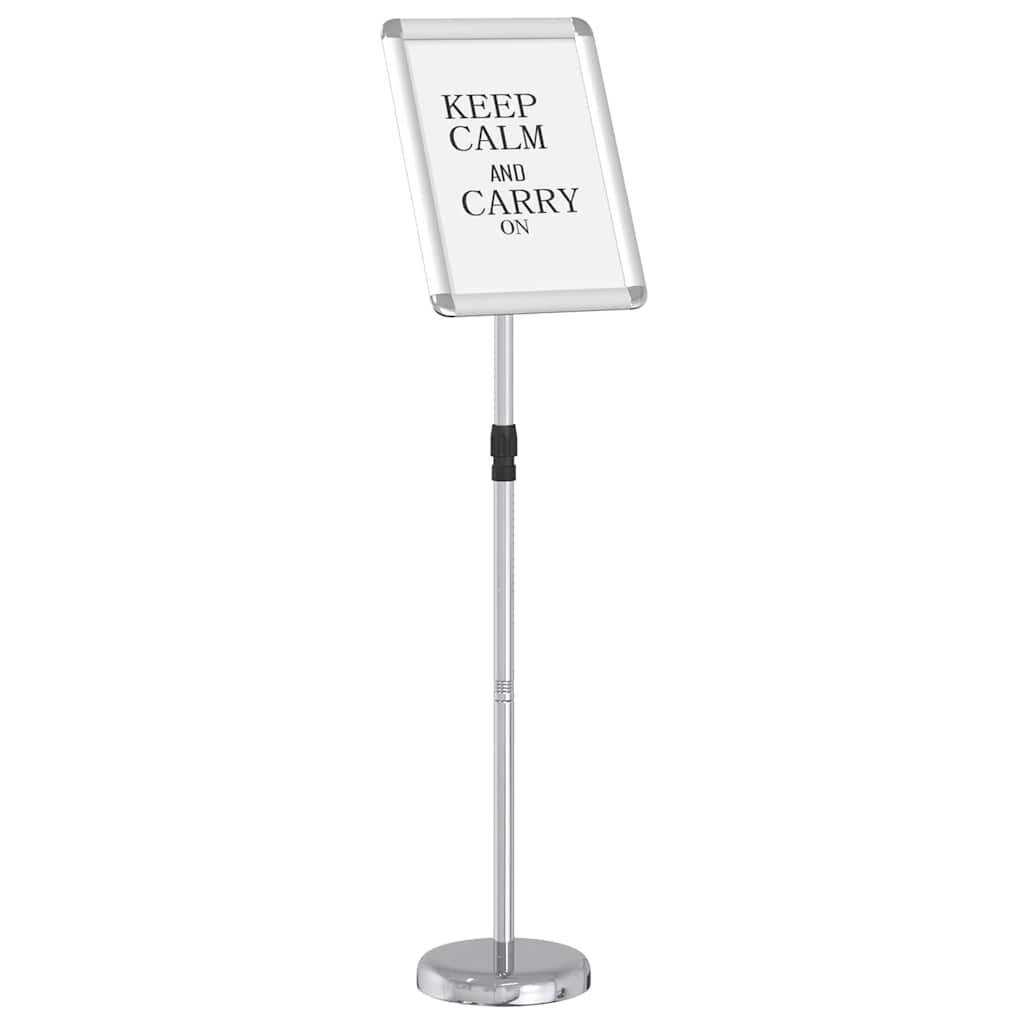 vidaXL Messestände Silber 30 x 25 x 128 cm Aluminium