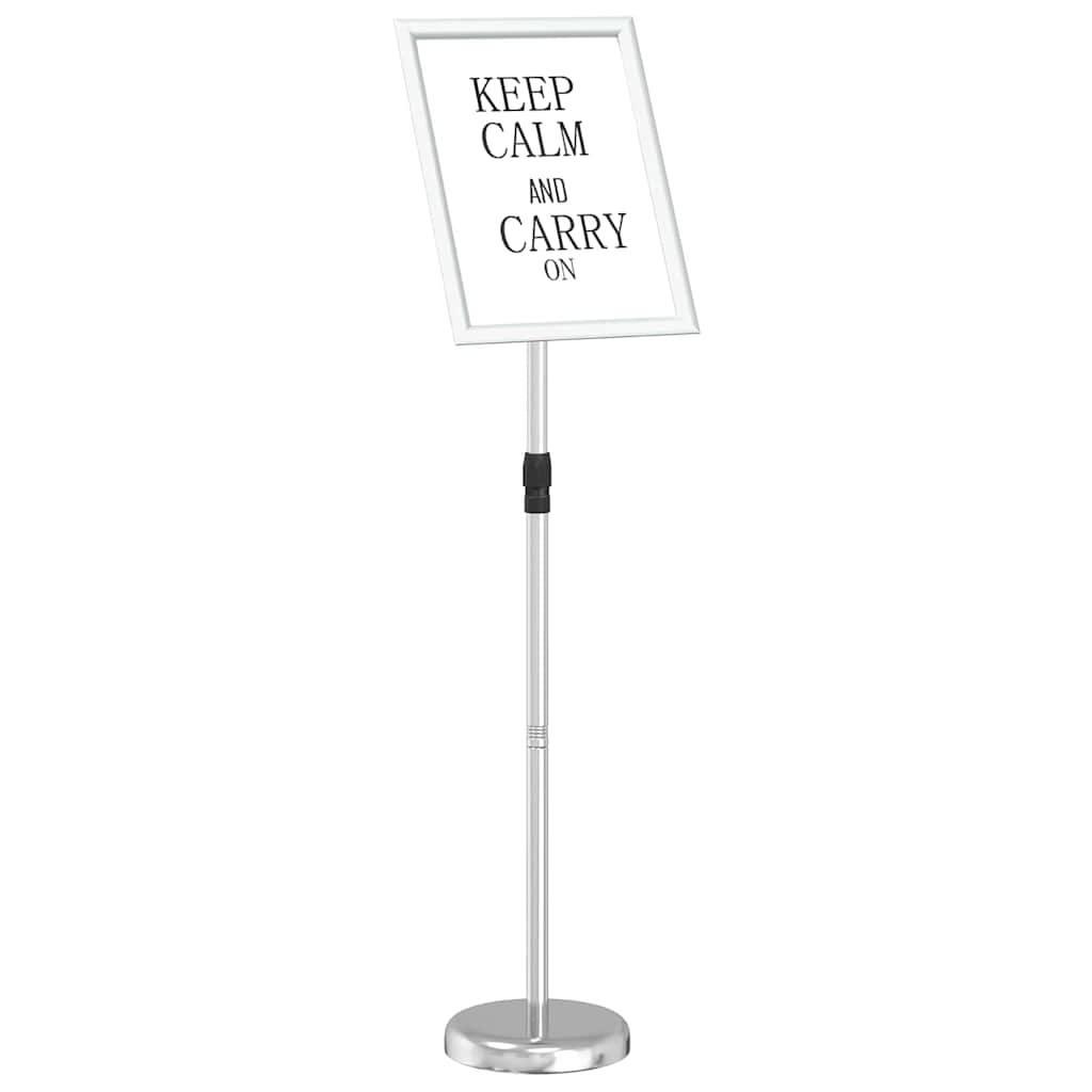 vidaXL Messestände Silber 30 x 25 x 128 cm Aluminium