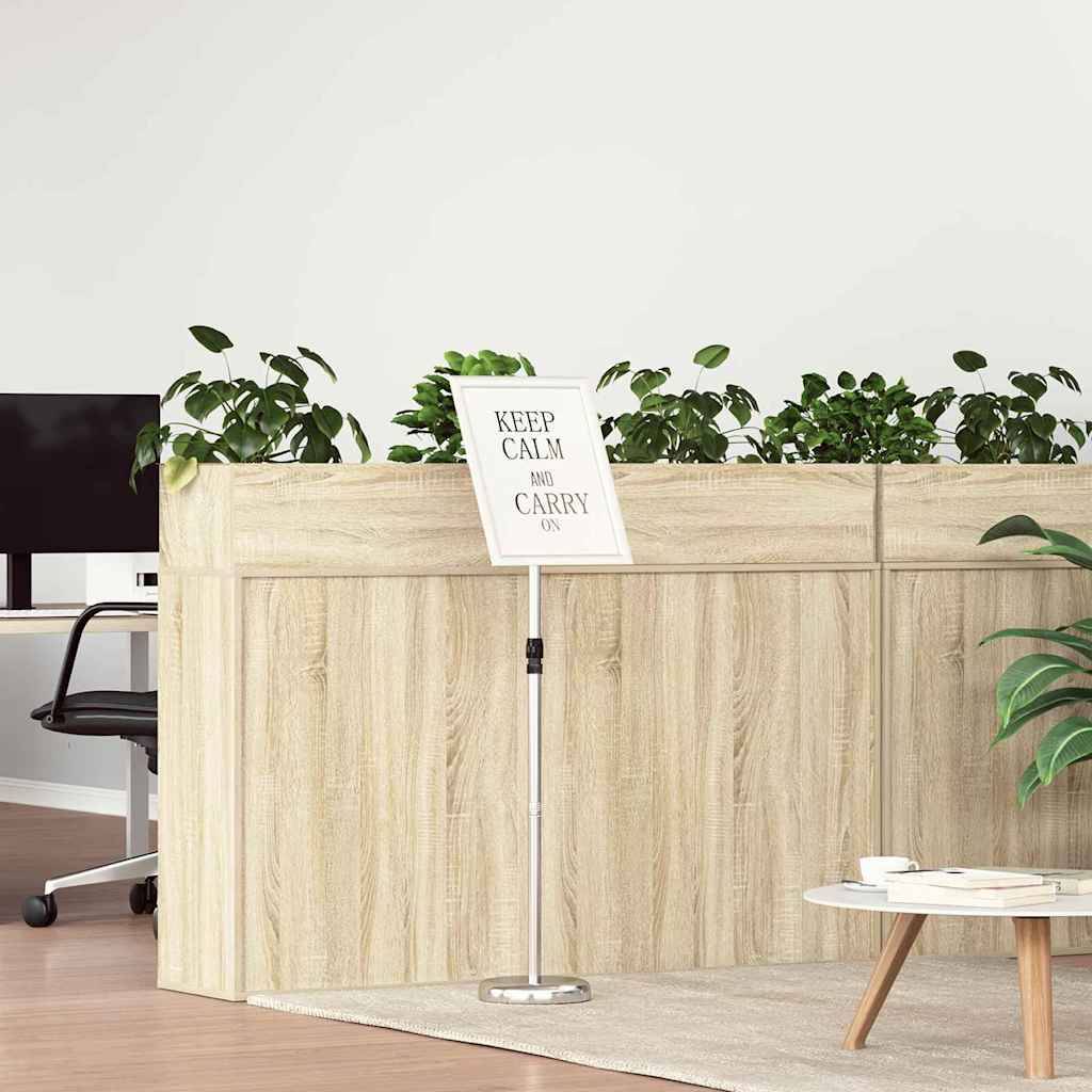 vidaXL Messestände Silber 30 x 25 x 128 cm Aluminium