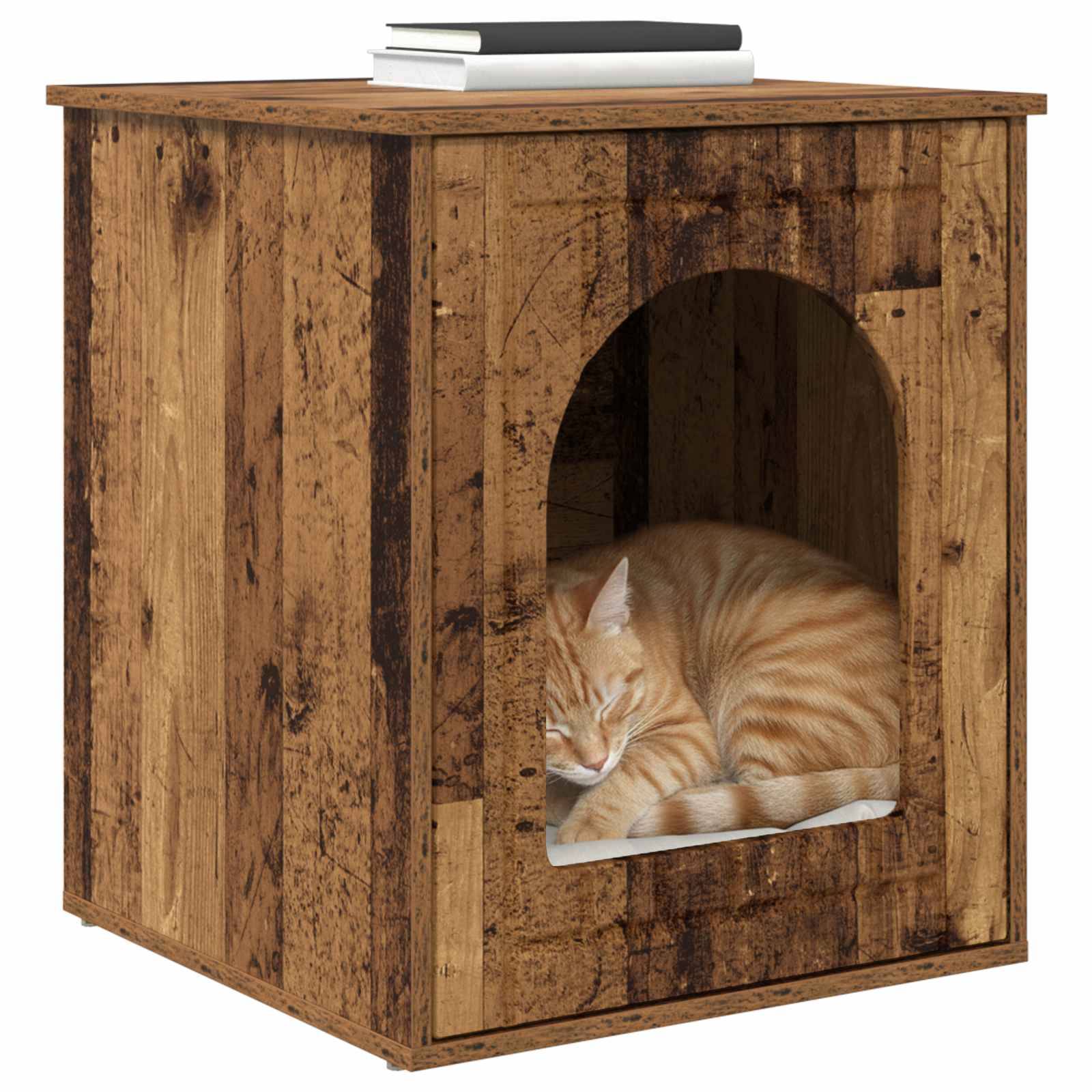 vidaXL Katzenhaus Altholz 53 x 52 x 62 cm Holzwerkstoff