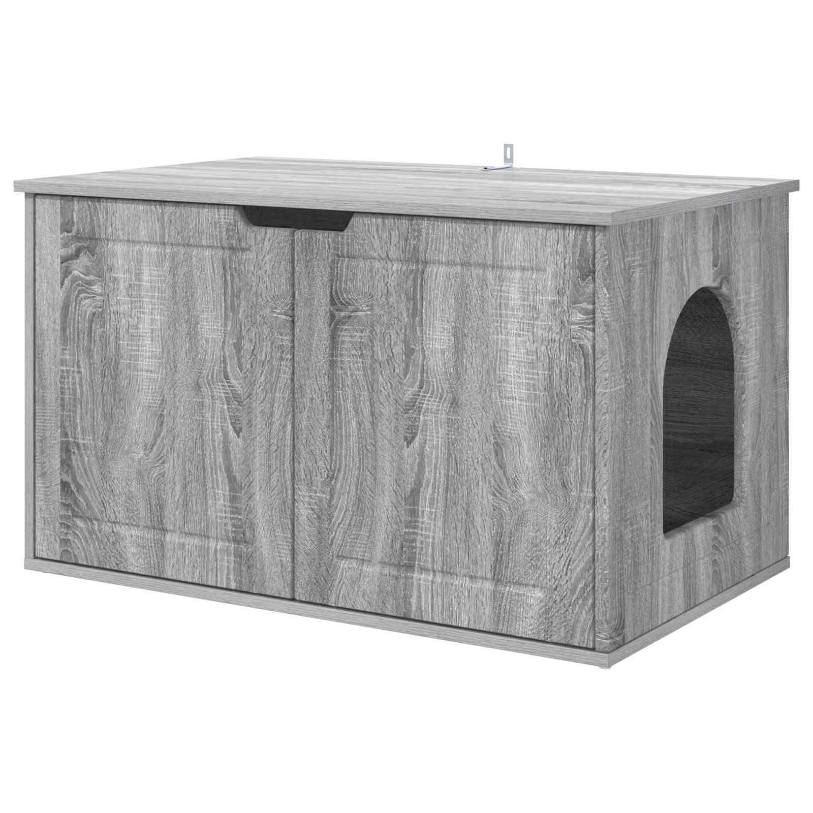 vidaXL Katzenhaus Graues Sonoma 85 x 55 x 50,5 cm Holzwerkstoff